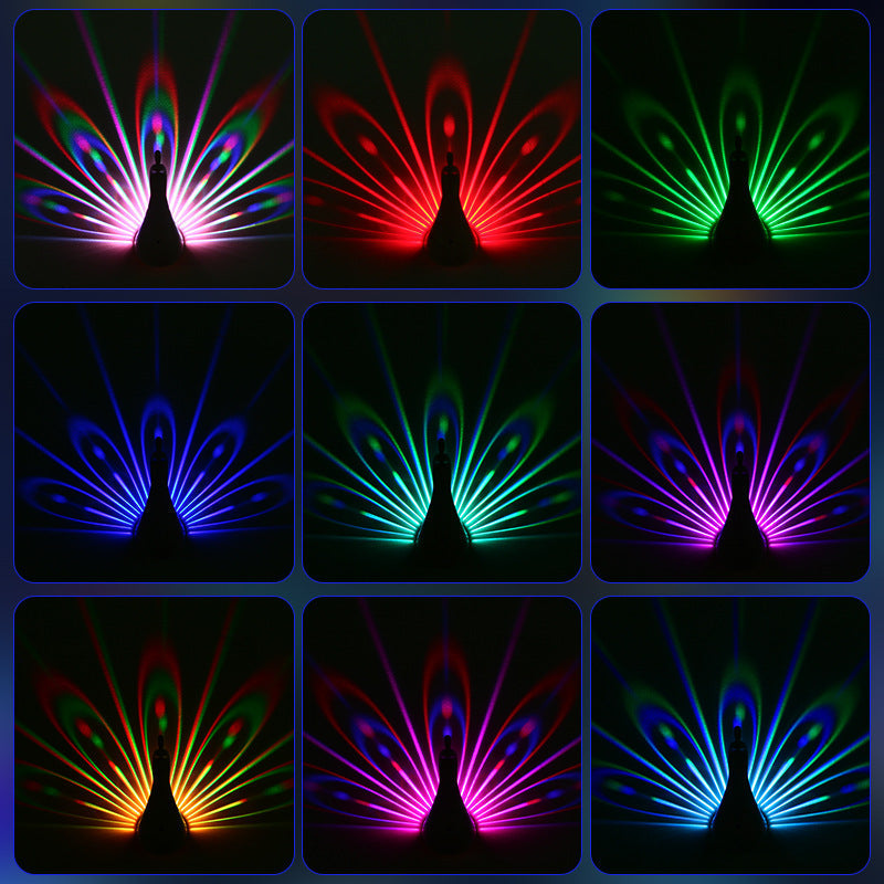 BowLift | Peacock Projection Wall Lamp with Remote Control
