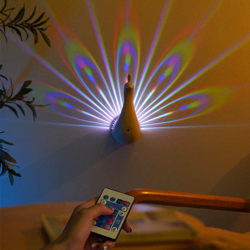 BowLift | Peacock Projection Wall Lamp with Remote Control