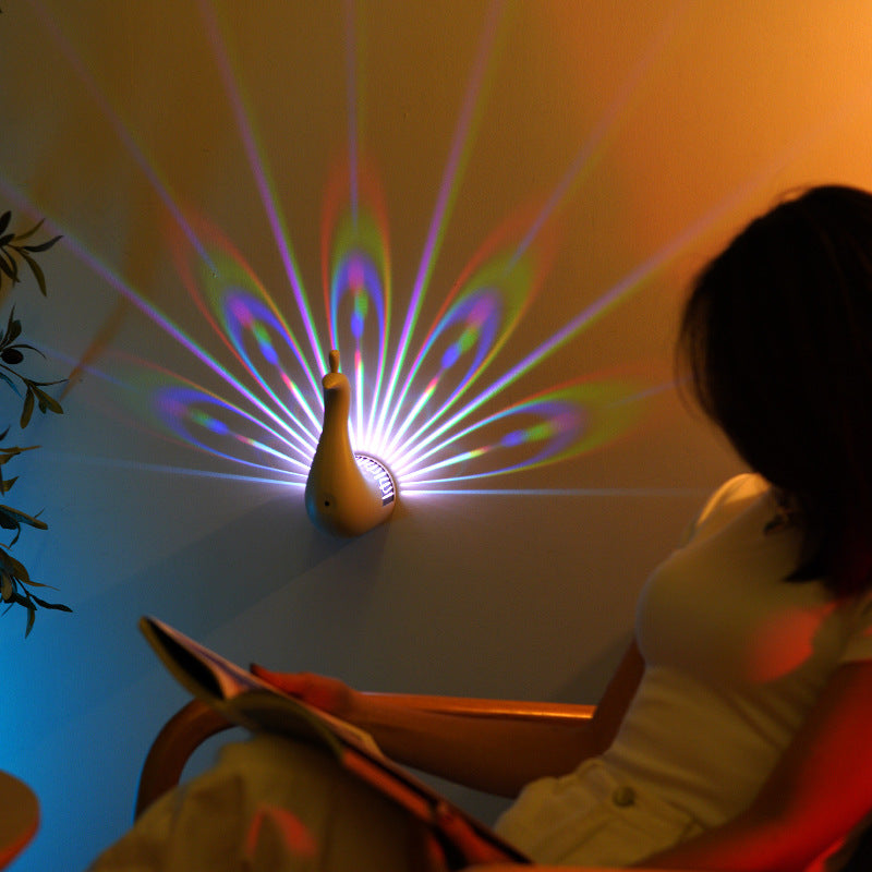BowLift | Peacock Projection Wall Lamp with Remote Control