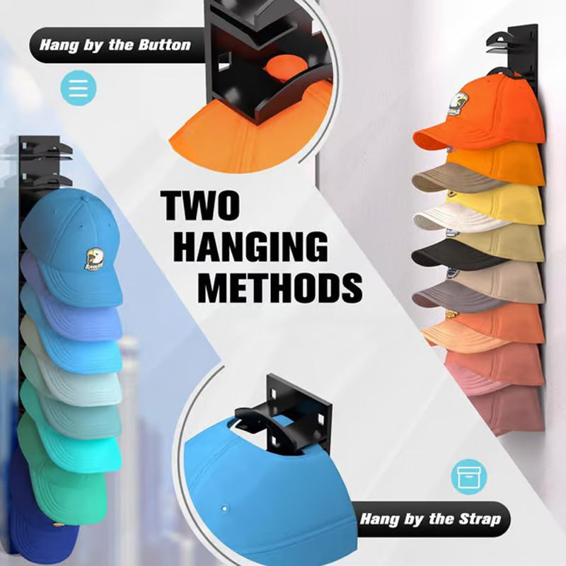 BowLift | Hat holder in multiple layers for baseball caps with 2 mounting options