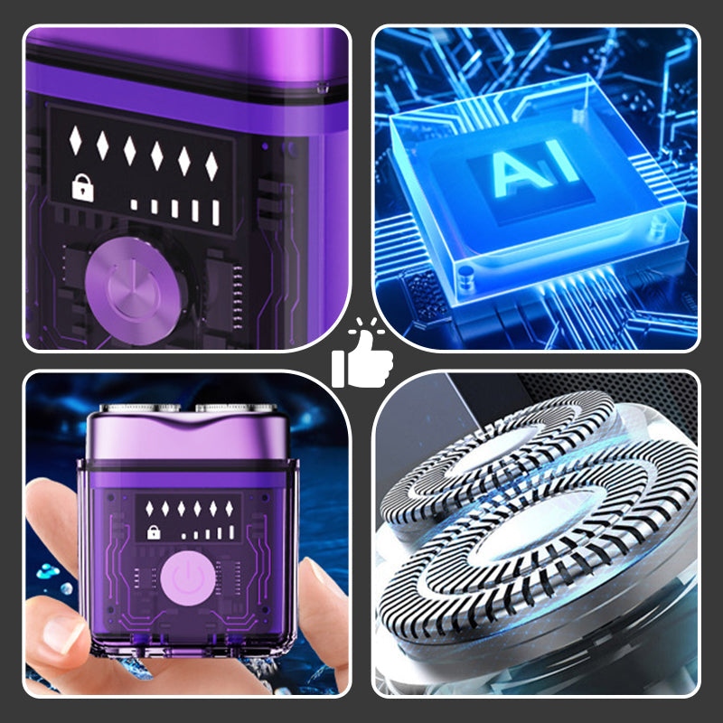 BowLift | Futuristic transparent mini electric smooth shaver