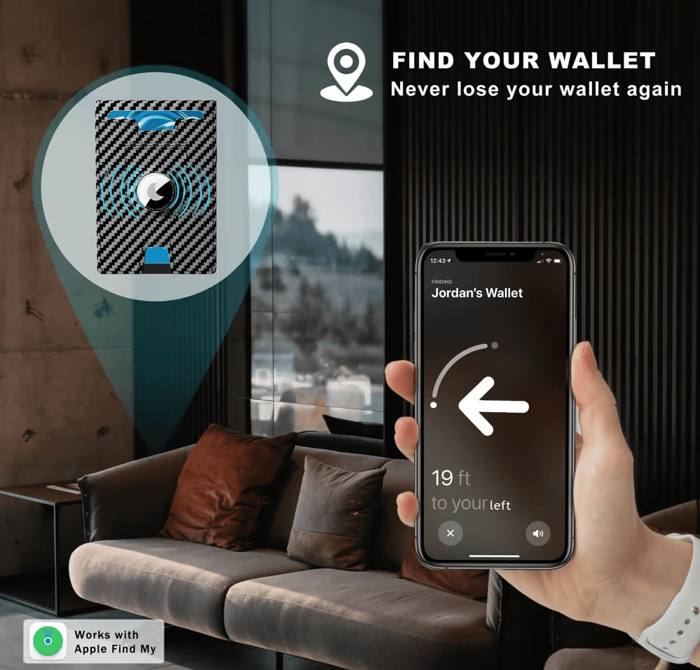 BowLift | Pop Up aluminum bag Money Clip Slim Leather Slots Credit Card Holder RFID Blocking Bifold Minimalist Wallet