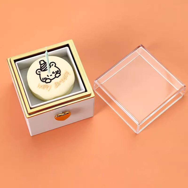 BowLift | Creative sweet bear cake rotating ring box