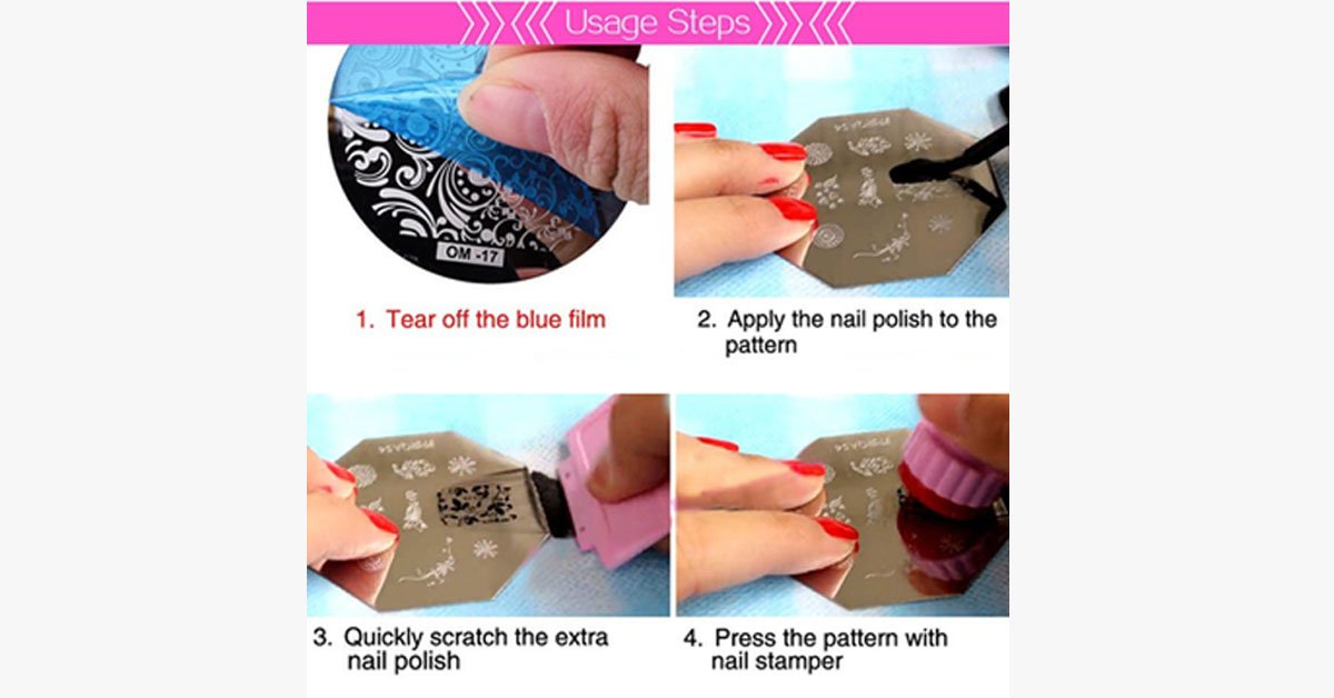 BowLift | 81 Designs Nail Art Stencil Set