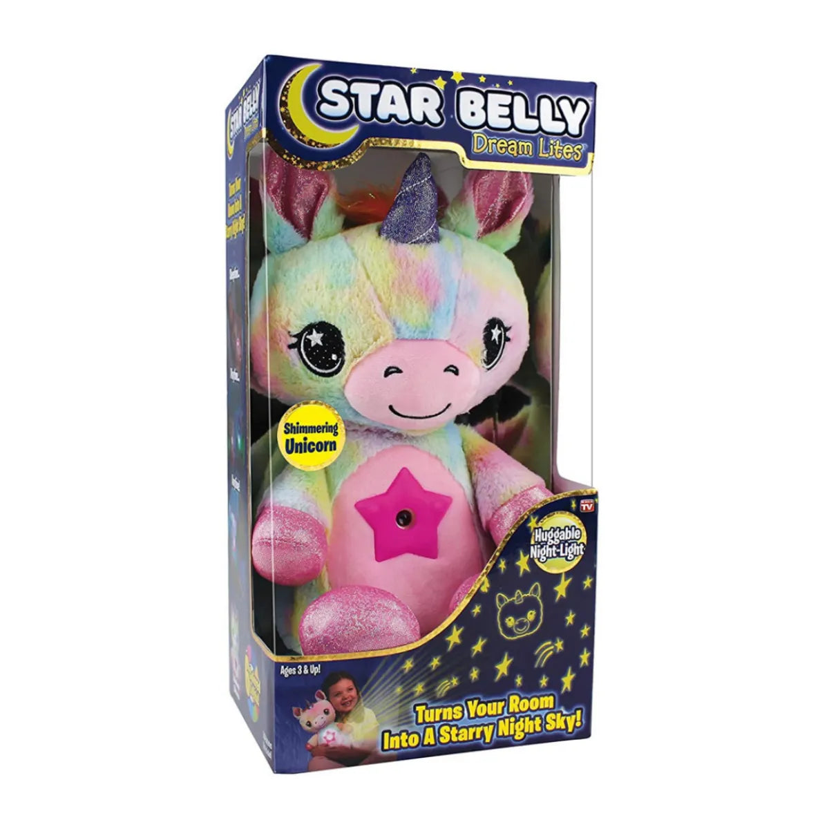 BowLift | LunaGlow | Magical Night Light - Star Projector Unicorn for Dreams and Calm