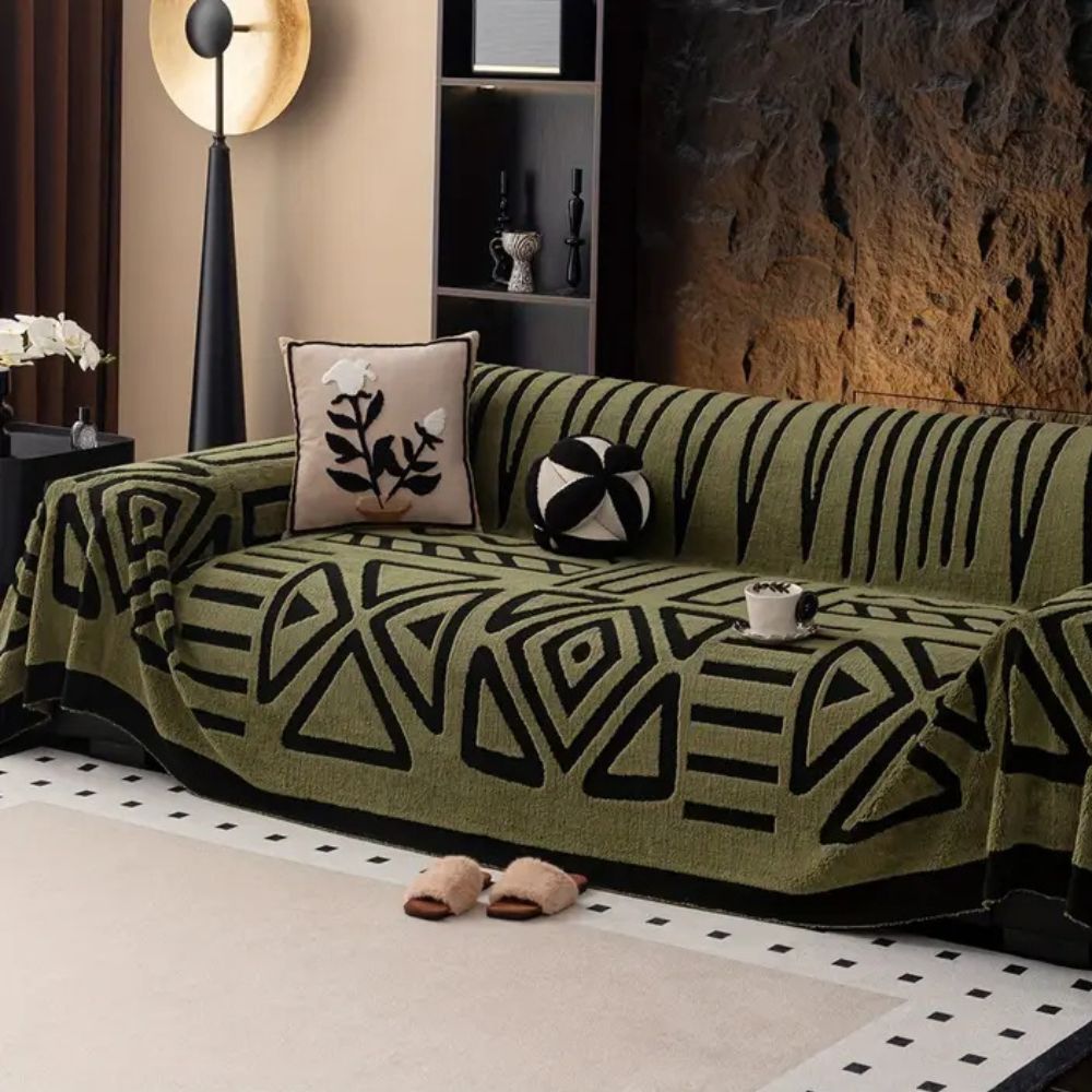BowLift | Modern Geometric Sofa Cover Cotton Blend