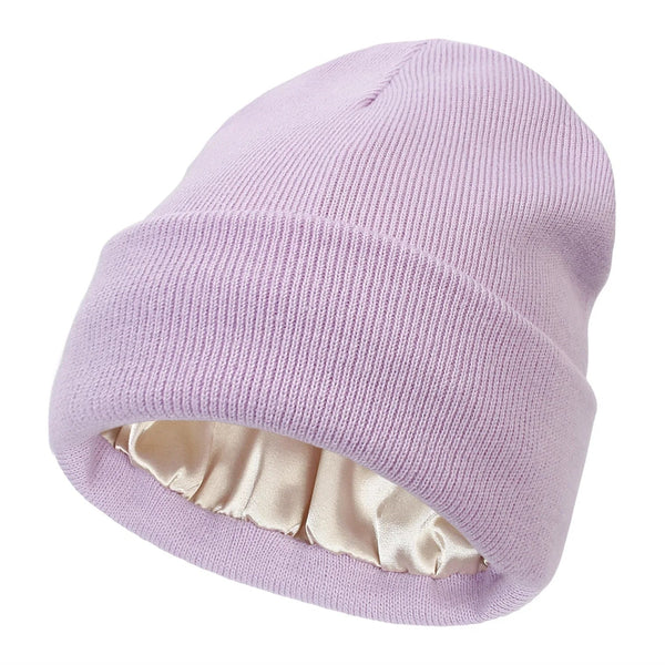 BowLift | Noor Silk Winter Hat – Wool & Silk – Anti-Frizz Hair Protection