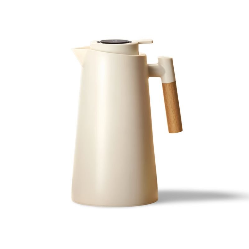 BowLift | ThermoWood – Smart Insulated Thermos Jug with Digital Temperature Display & Wooden Handle
