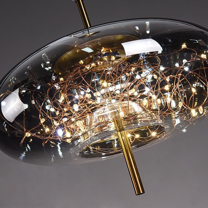 BowLift | Elegant Hanging Lamp with Glass Shade and Fairy Motif