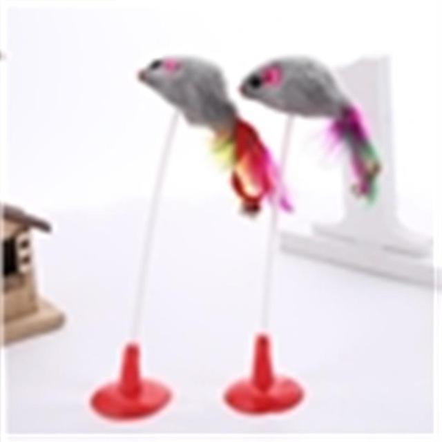 BowLift | Cat Interactive Toy Stick Feather Wand With Small Bell Mouse Cage Toys Plastic Artificial Colorful Cat Teaser Toy Pet Supplies