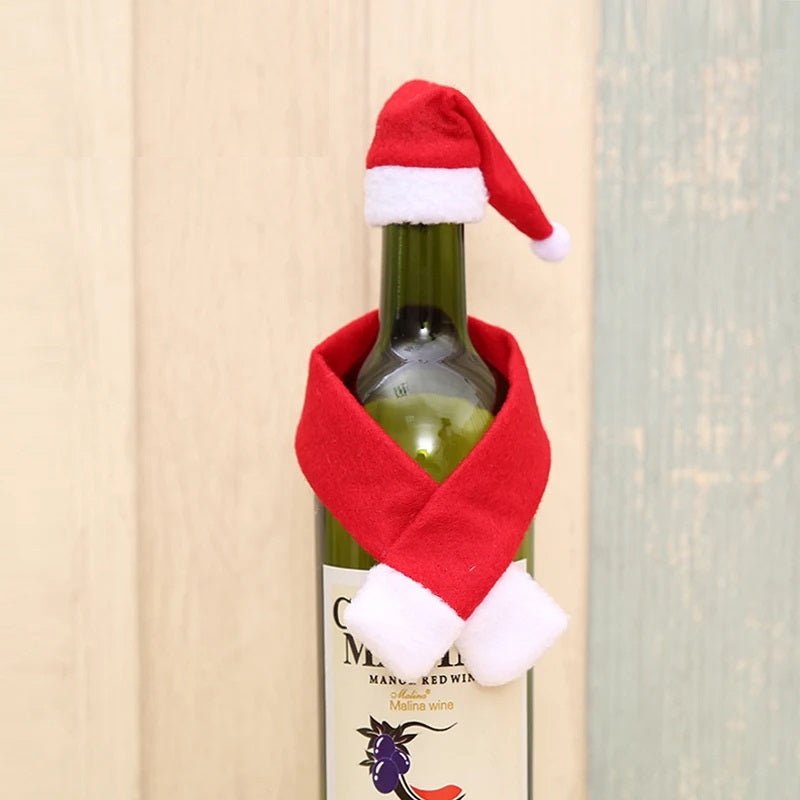 BowLift | Velvet Christmas Wine Bottle Covers – Stylish Dress Set for Festive Table Décor & Perfect Holiday Gifts
