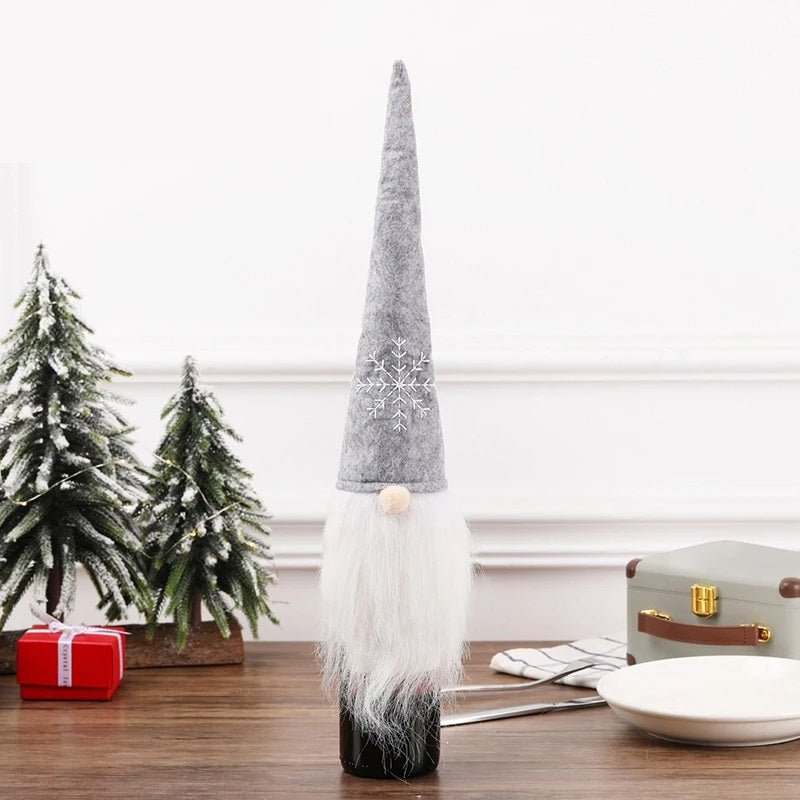 BowLift | Velvet Christmas Wine Bottle Covers – Stylish Dress Set for Festive Table Décor & Perfect Holiday Gifts