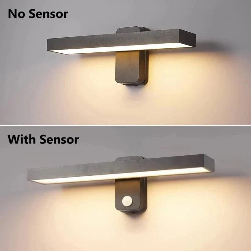 BowLift | PIR Motion Sensor Outdoor Wall Light | IP65 Waterproof, Rotatable Design & Adjustable Length for Gardens and Entrances