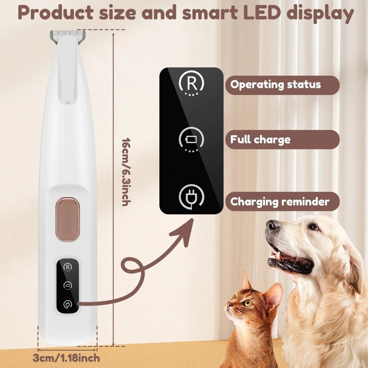 BowLift | FURFIX – Quiet LED Trimmer for Sensitive Paws and Precise Grooming