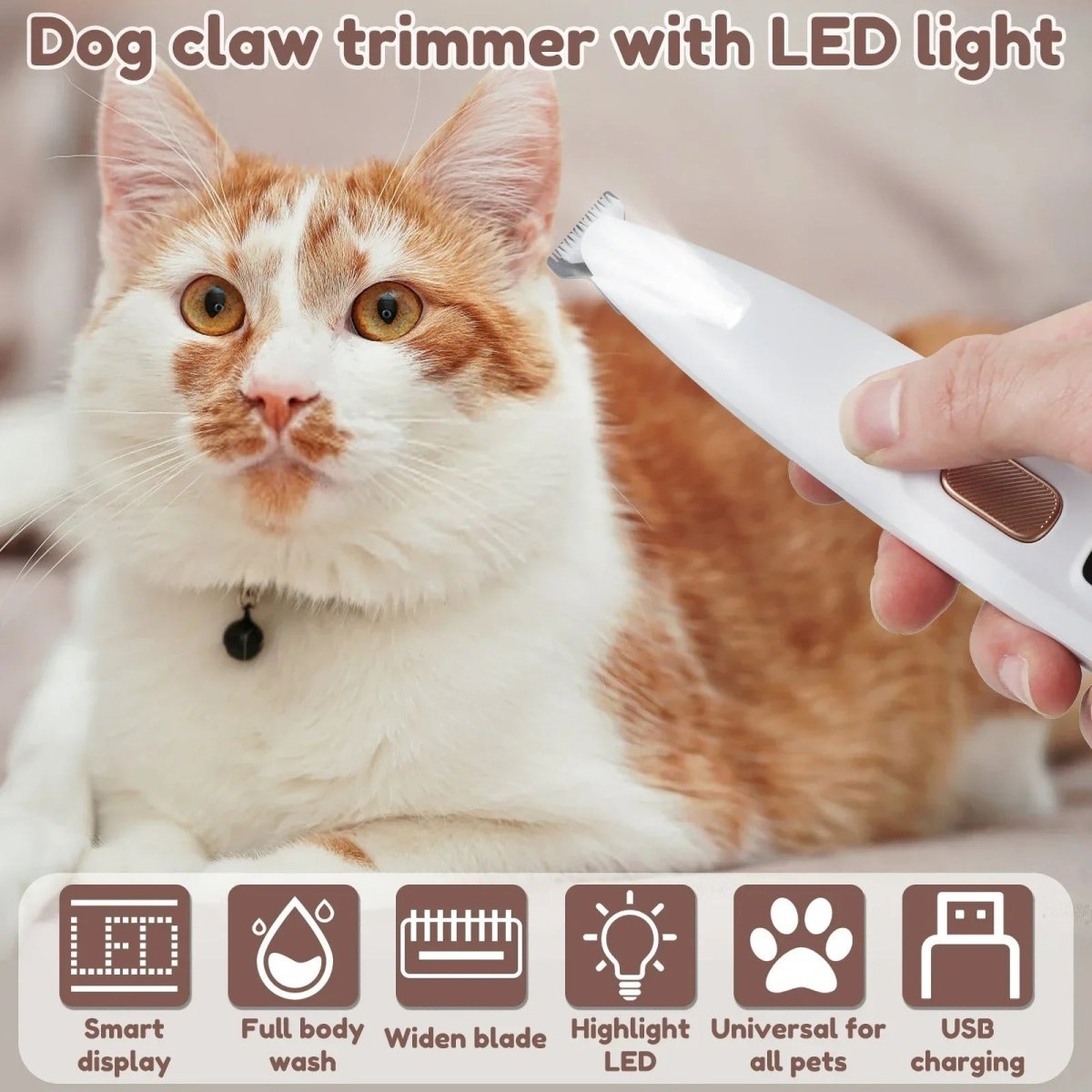BowLift | FURFIX – Quiet LED Trimmer for Sensitive Paws and Precise Grooming