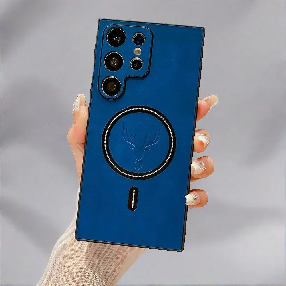 BowLift | Leather Case for Samsung Phone | Magnetic Wireless Charging Case