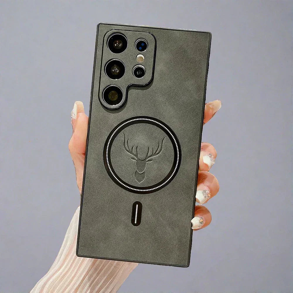 BowLift | Leather Case for Samsung Phone | Magnetic Wireless Charging Case