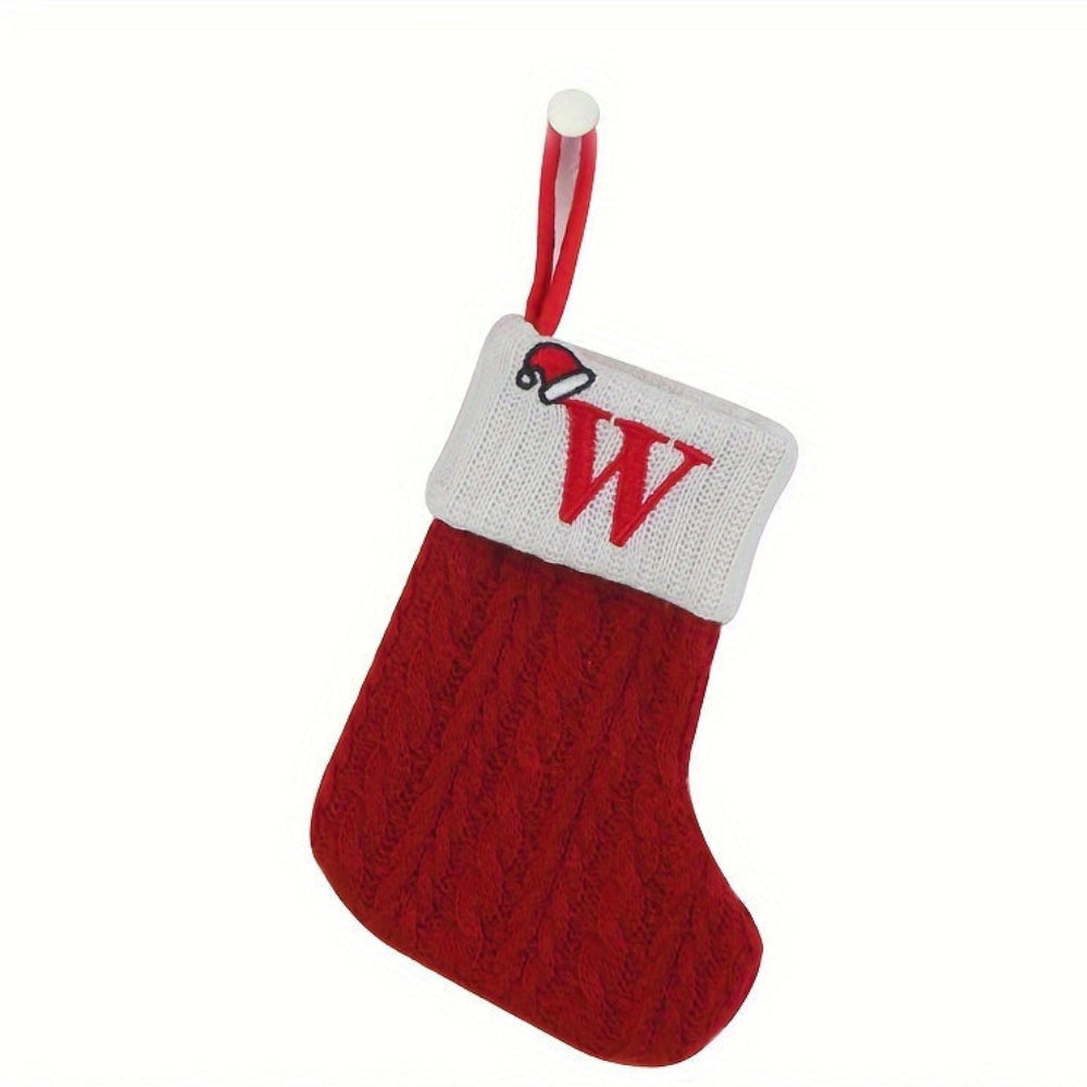 BowLift | Christmas Stocking Knit Monogram Alphabet Decorative Holiday Sock