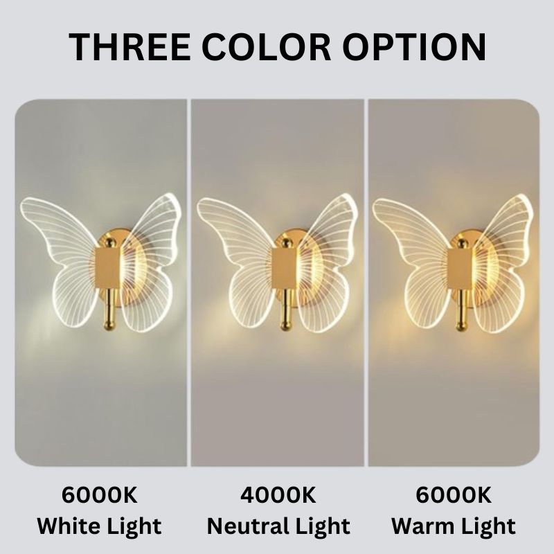 BowLift | Butterfly-Shaped LED Wall Lamp with Three Lighting Modes