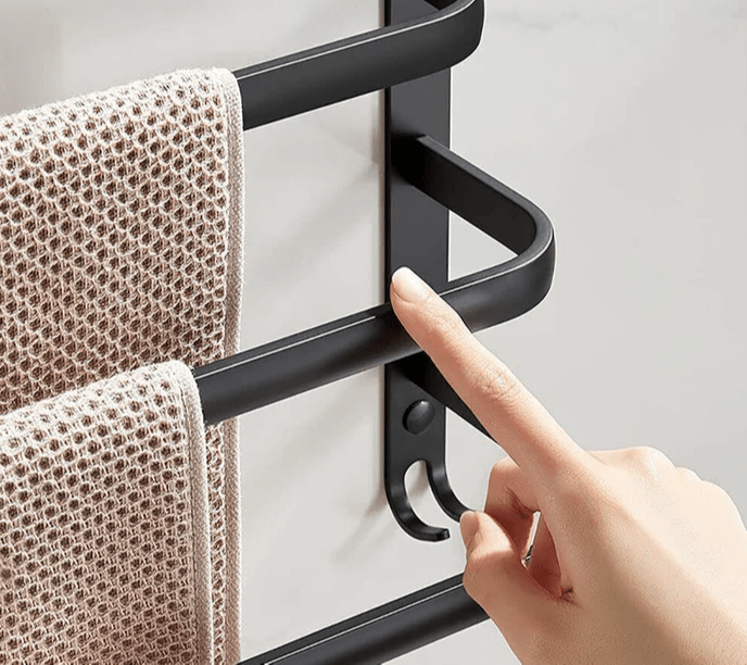 BowLift | Hanging Bathroom Shelf with Practical Towel Holder