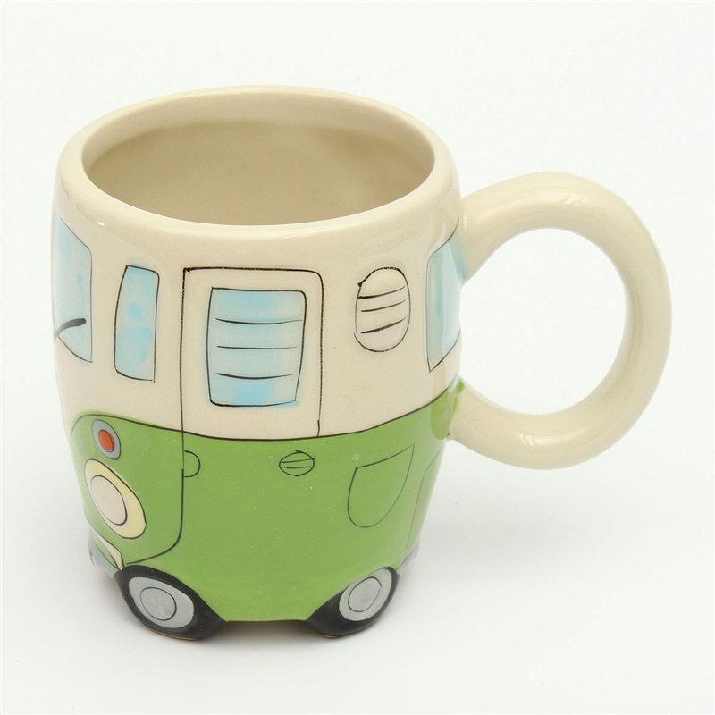 BowLift | GroovyCup Camperbus Mug – Retro Ceramic Coffee Mug 330ml