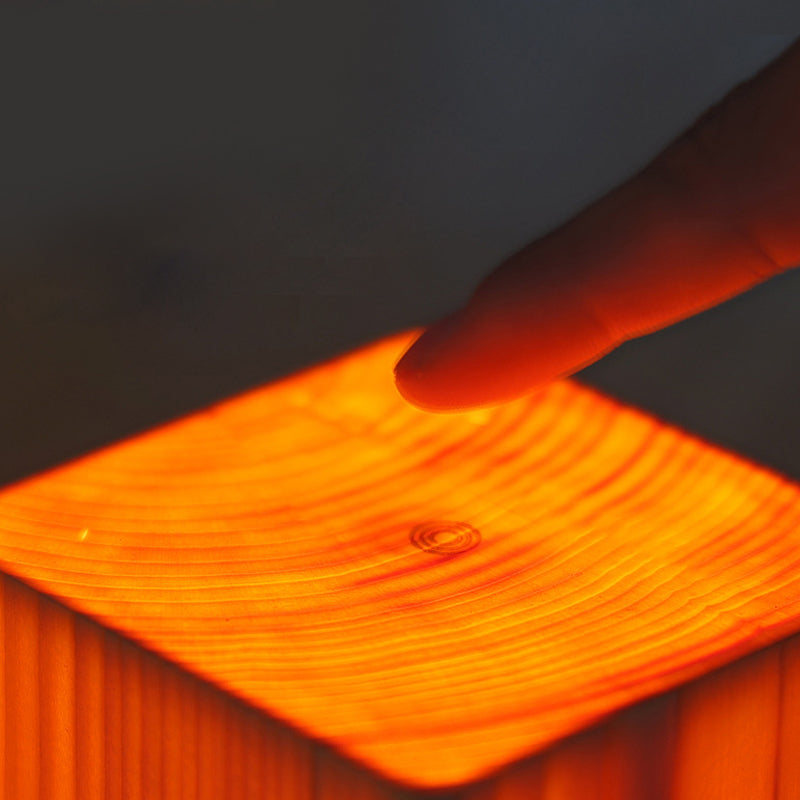 BowLift | Table Lamp with Touch Control Wood Finish