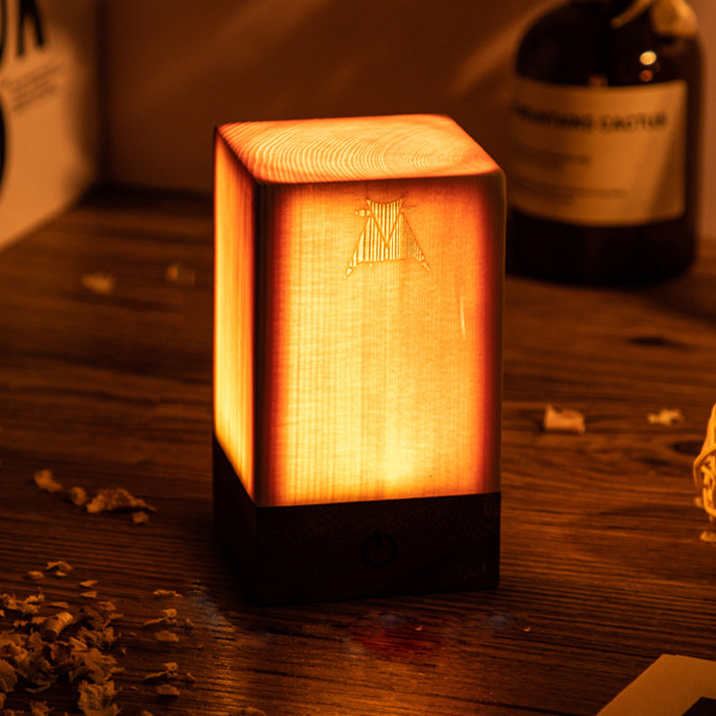 BowLift | Table Lamp with Touch Control Wood Finish