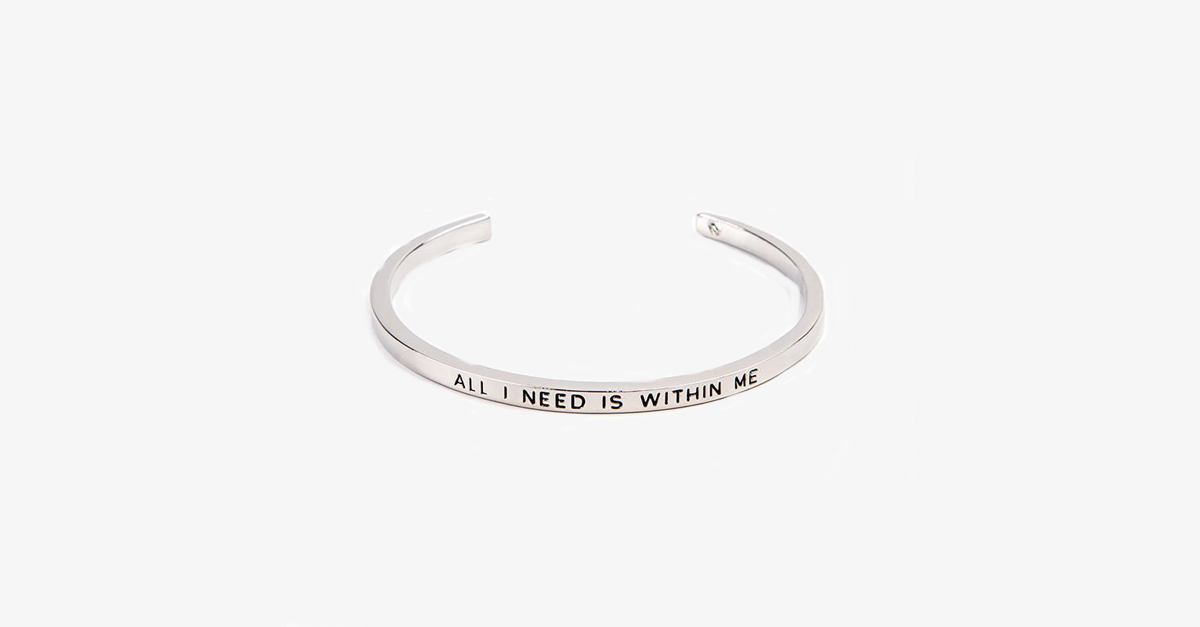 BowLift | Beautiful Cuff Bangle Bracelet with motivating quote