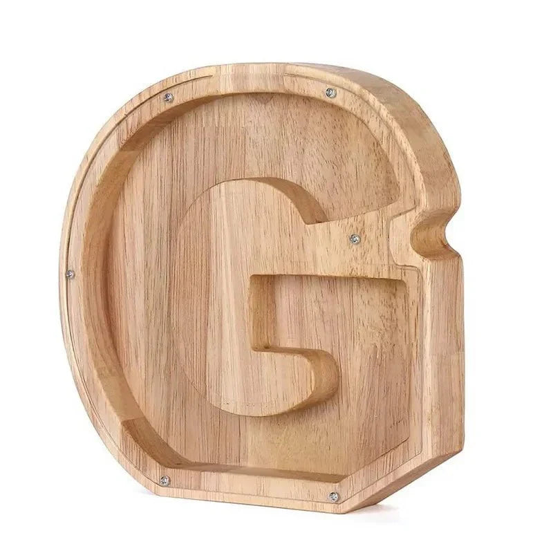 BowLift | Wooden Alphabet Letters 'Initial' Piggy Bank