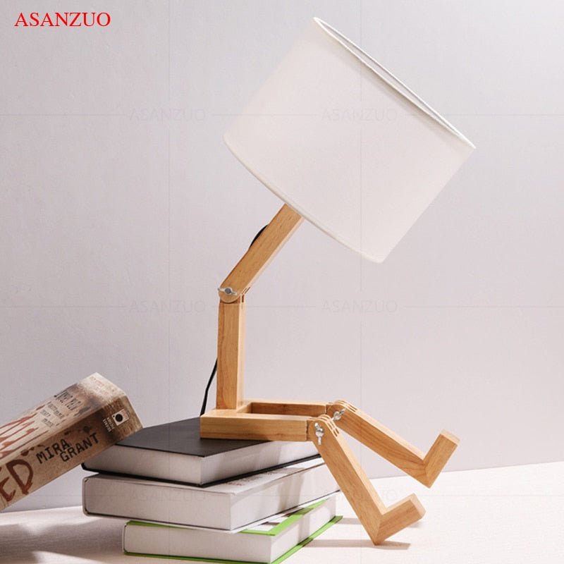 BowLift | Wood Boy Shape LED Desk Lamp Desk Ornament