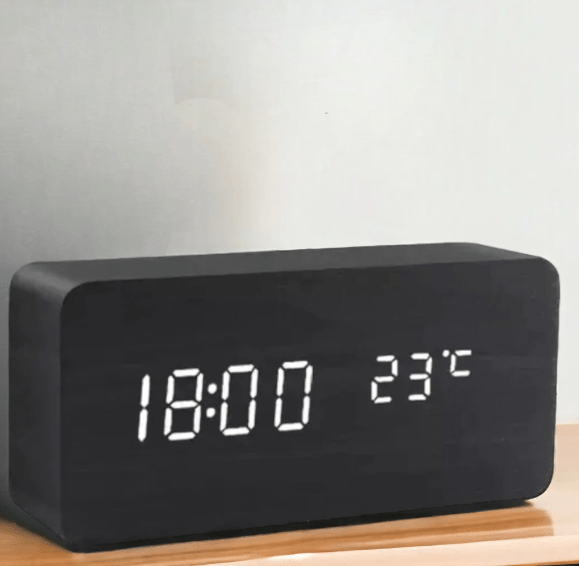 BowLift | AMBIWOOD – Voice-Controlled LED Clock with Minimalist Wooden Design