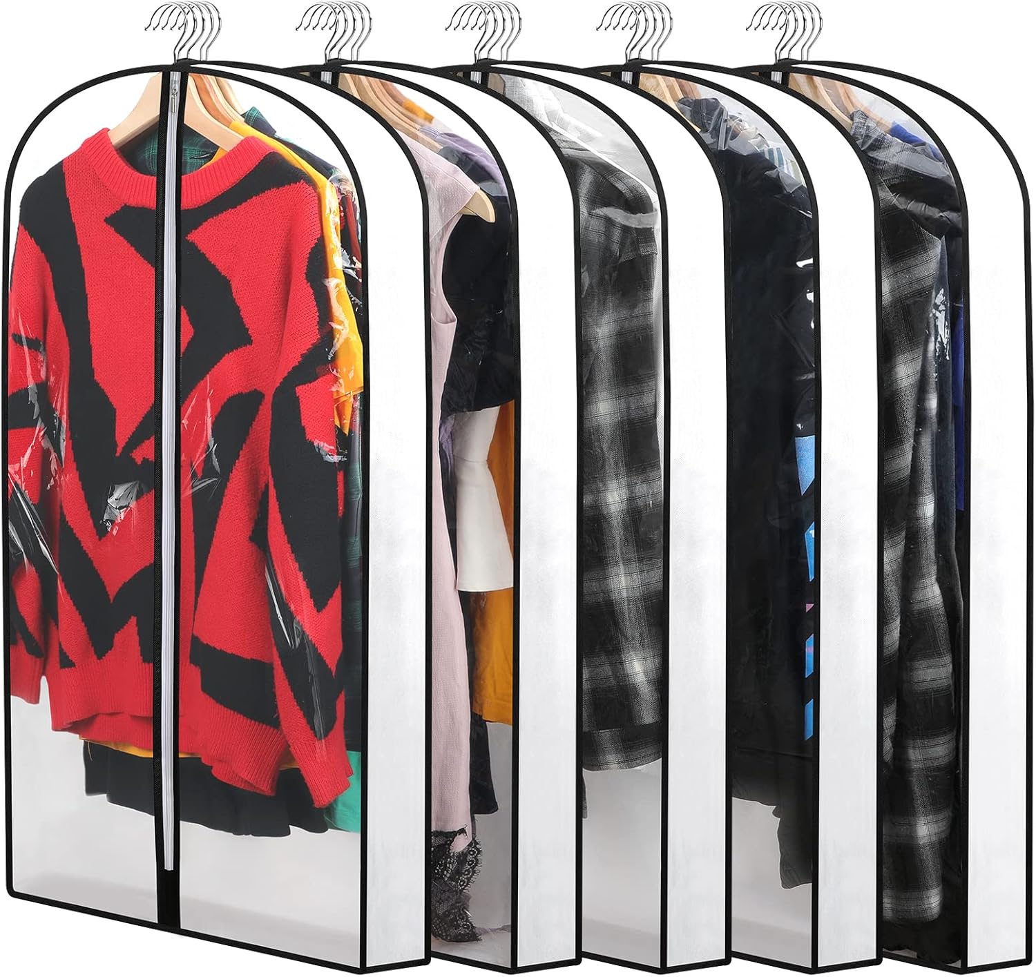 BowLift | PEVA Garment Cover Set – 12-Pack Hanging Clothes Bags in 3 Sizes (Buy 1, Get 1 FREE)