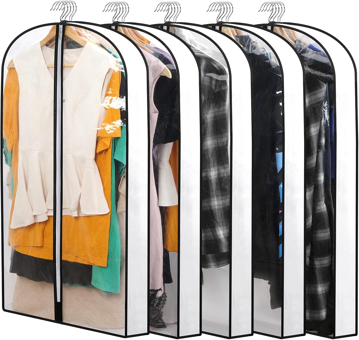 BowLift | PEVA Garment Cover Set – 12-Pack Hanging Clothes Bags in 3 Sizes (Buy 1, Get 1 FREE)