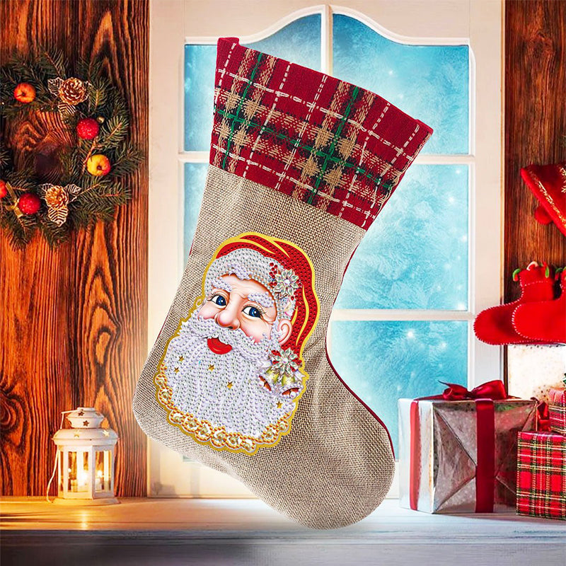 BowLift | 5D Diamond Painting Xmas Rhinestone Socks Embroidery Mosaic Gift Bag