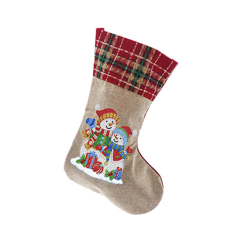BowLift | 5D Diamond Painting Xmas Rhinestone Socks Embroidery Mosaic Gift Bag
