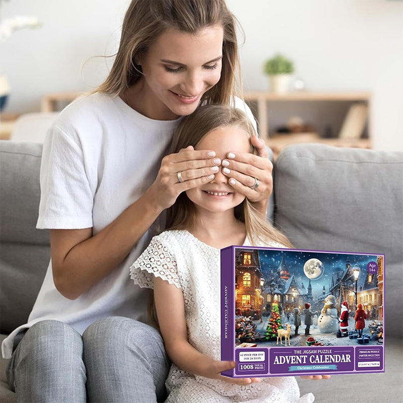 BowLift | 1000PCS Christmas Jigsaw Puzzles Advent Calendar  - Christmas Gift
