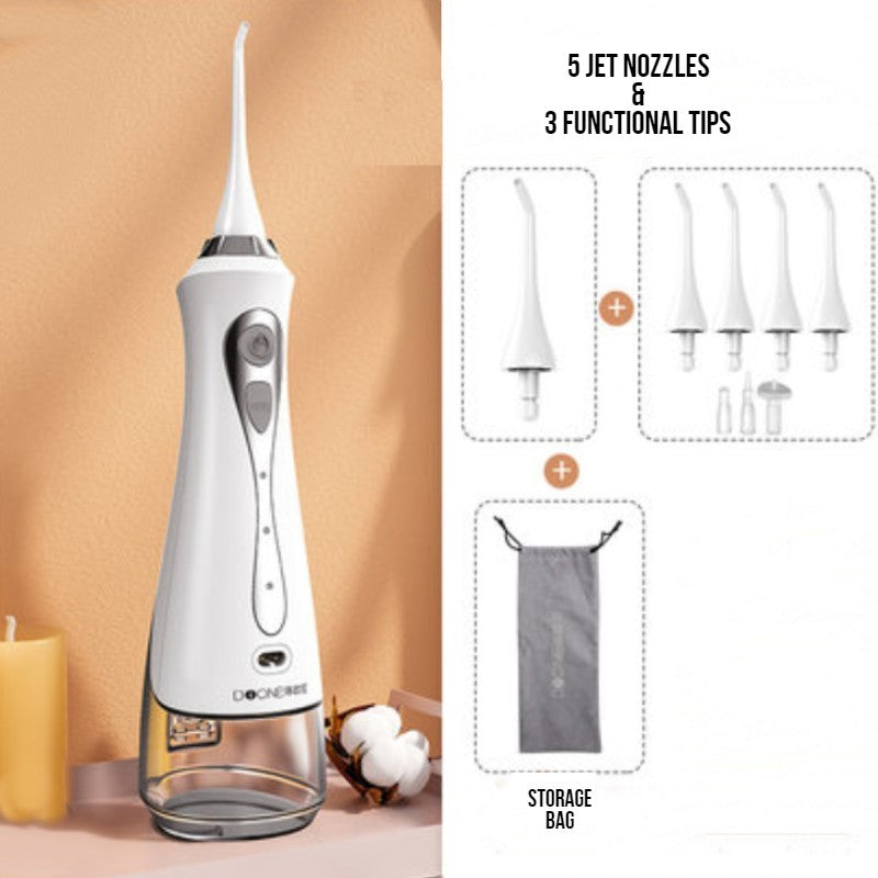 BowLift | Portable Cordless Water Flosser with 3 Modes and Multiple Jets, USB Rechargeable Design and 230ML Water Tank, for Travel and Home