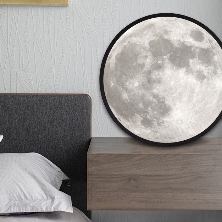 BowLift | 2-in-1 Mirror and Light, with Moon Painting, LED Ambient Light & USB Power, for Home, Office and Bedroom