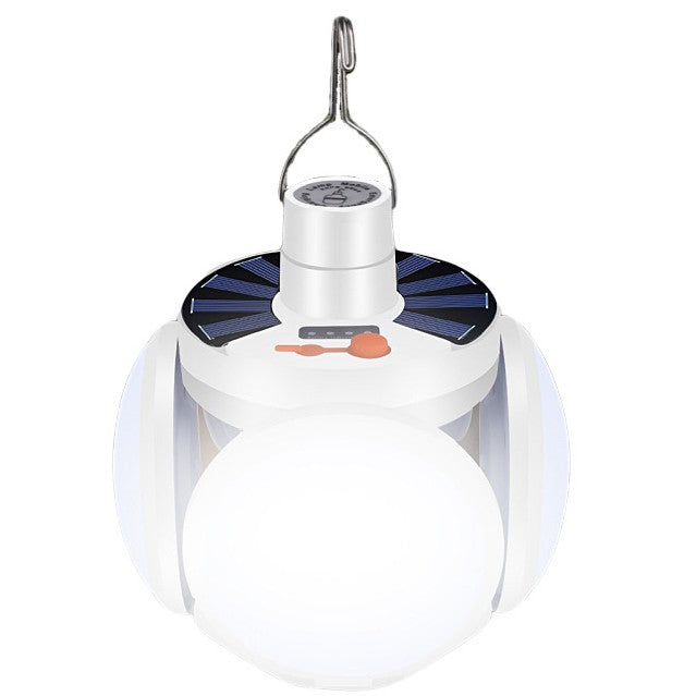 BowLift | Foldable Multi-Functional Solar LED Bulb, with 5 Light Modes, 2400mAh Battery & Wide Range Lighting, for Garden, Power Outage, Camping, Fishing & More (1pc)