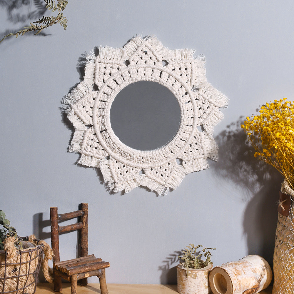 BowLift | Handmade Macrame Mirror Wall Hanging - Boho Home Decor
