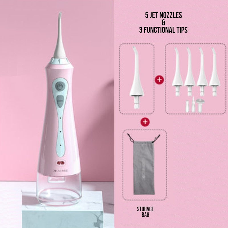 BowLift | Portable Cordless Water Flosser with 3 Modes and Multiple Jets, USB Rechargeable Design and 230ML Water Tank, for Travel and Home