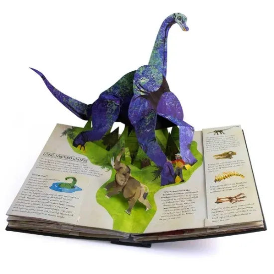 BowLift | DinoWorld 3D Pop-Up Book | Prehistoric Dinosaurs & Sea Monsters | Hardcover