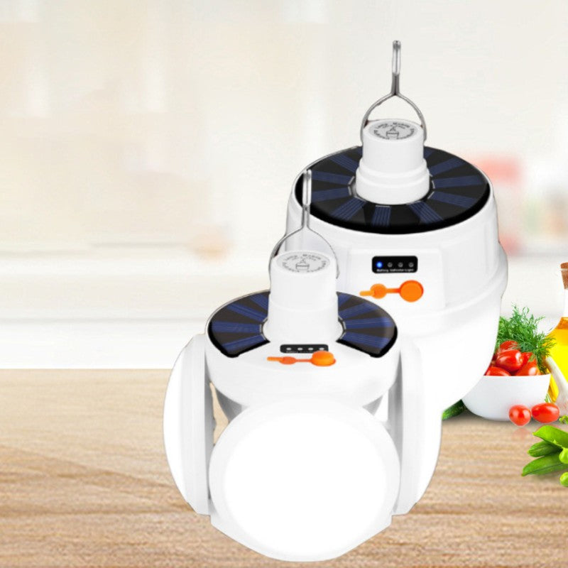 BowLift | Foldable Multi-Functional Solar LED Bulb, with 5 Light Modes, 2400mAh Battery & Wide Range Lighting, for Garden, Power Outage, Camping, Fishing & More (1pc)