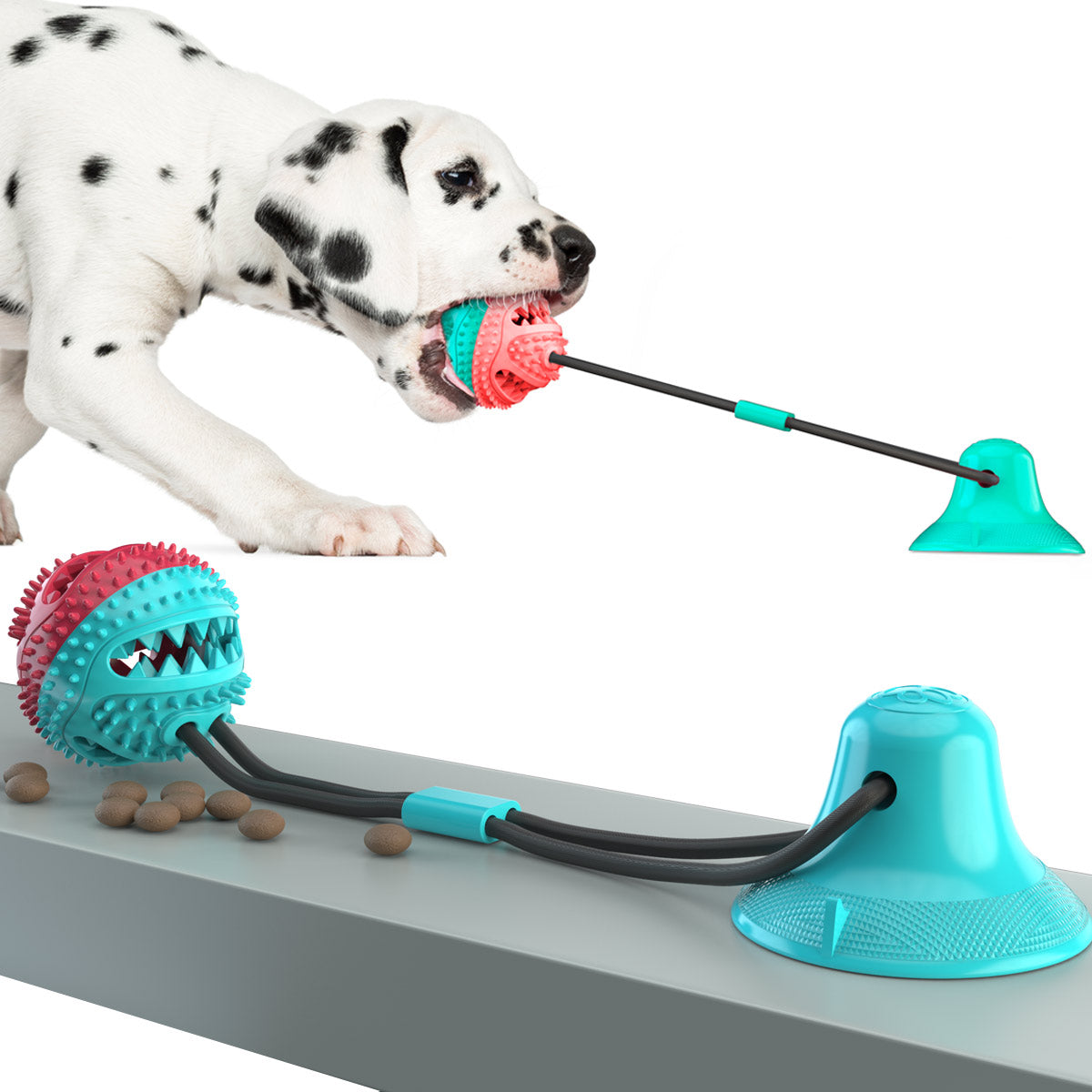Rope Suction Tug Toy – Food-Dispensing Chew Ball for Dogs (Type A)