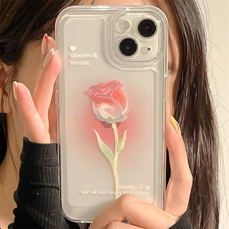 BowLift | Fashion Tulip Rose Flower Floral Soft Shockproof Compatible with Case for iPhone
