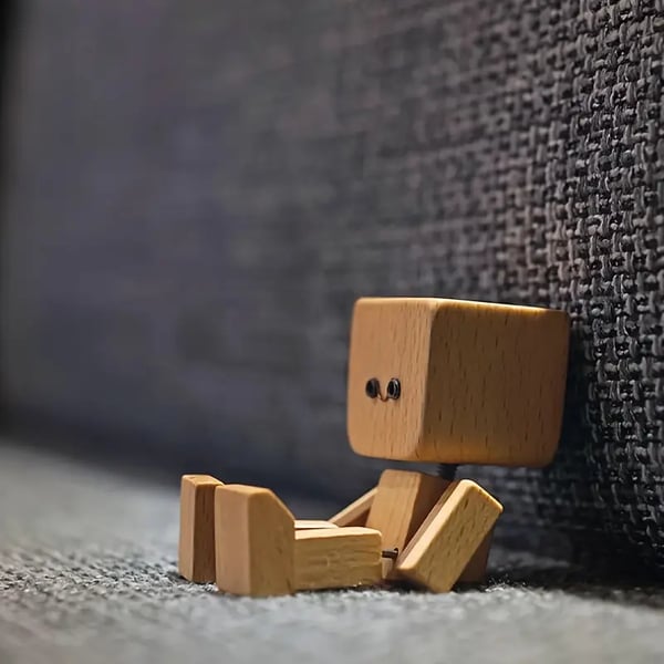 BowLift | Handmade Wooden Sway Figure | Motion Bobble Ornament | Desk & Car Decoration