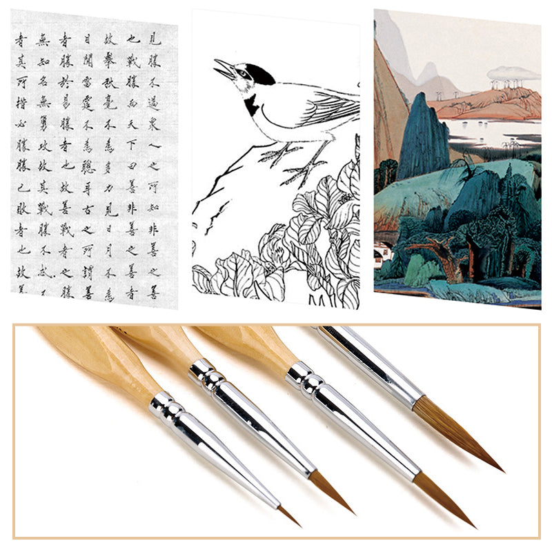 BowLift | 11 Pcs Miniature Detail Paint Brush Set With Natural Wood Handle