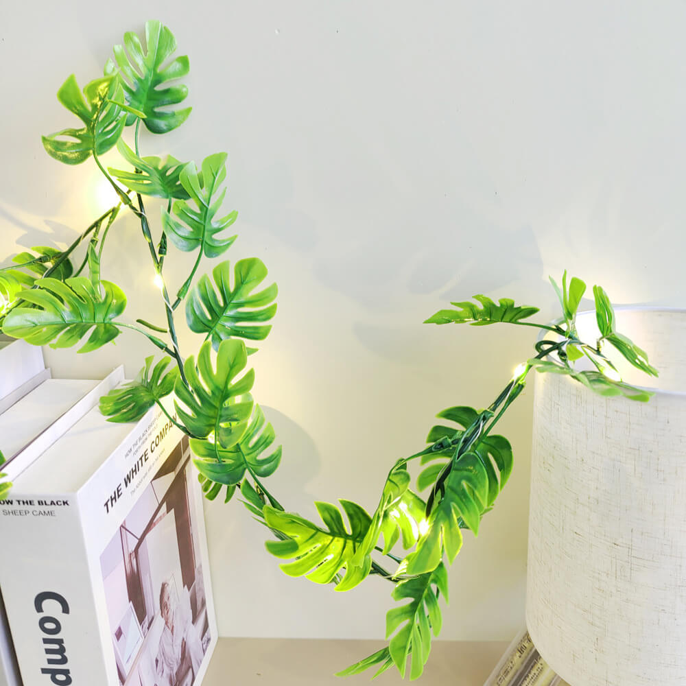 BowLift | Green Turtle Leaf Copper Wire Simulation Turtle Leaf Rattan Decorative LED String Lights