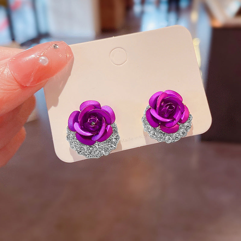 BowLift | Blue Rose Stud Earrings