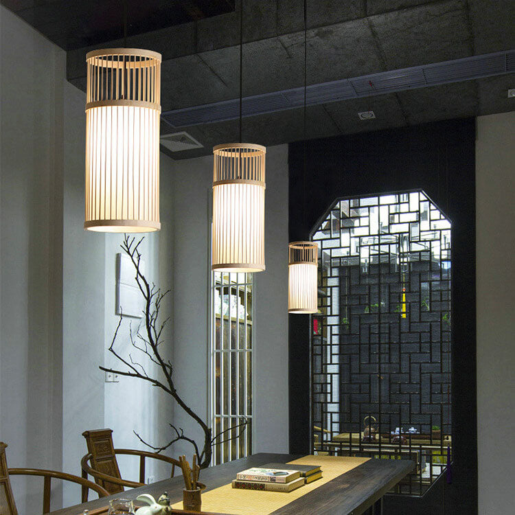 BowLift | Bambora Zen Pendant Light | Handwoven Bamboo Lantern | Japanese Design | Natural Elegance